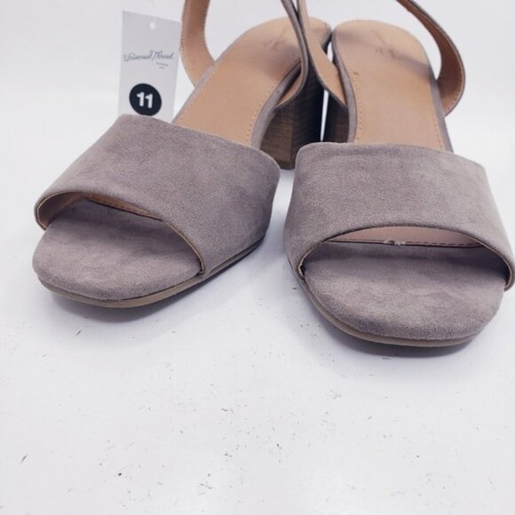 Universal Thread Taupe Megan Faux Suede Open Toe Heels Women's Size 11 New NWT - Picture 5 of 12